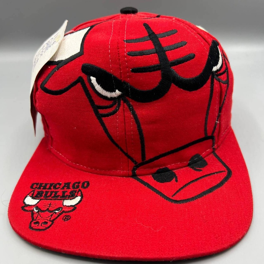 Vintage Chicago Bulls Hat Men Red The Game NBA Snap Back Cap New